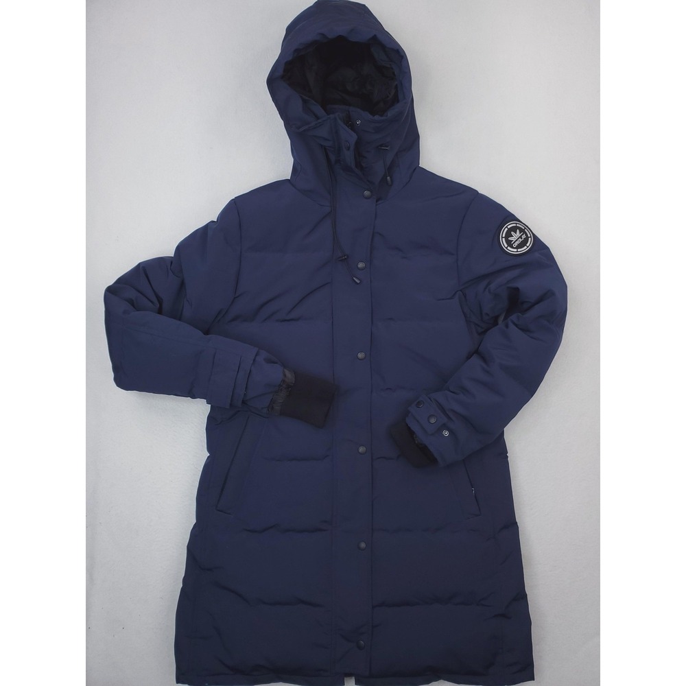 Orolay Coat Womens Medium Blue Down Puffer Parka Hooded Long Winter Quilted